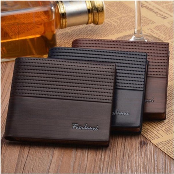 Other - Men's Assorted Colors Vegan Leather Bi-Fold Wallet